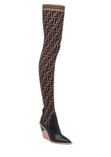 fendi snow boots women|fendi thigh high sock boots.